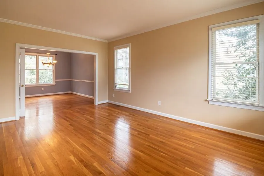 The space after, finished parquet floor